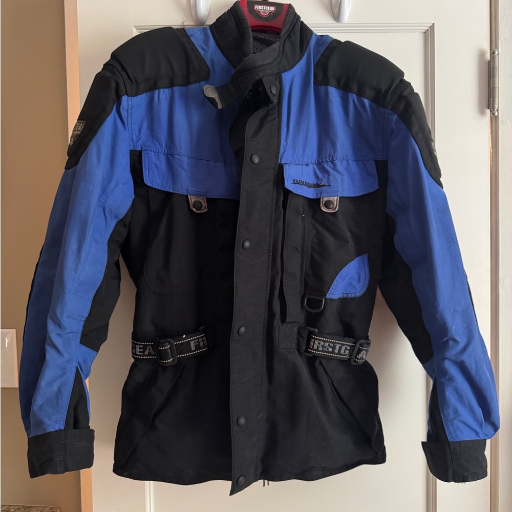 Women’s Blue and Black First Gear Motorcycle Jacket and pants
